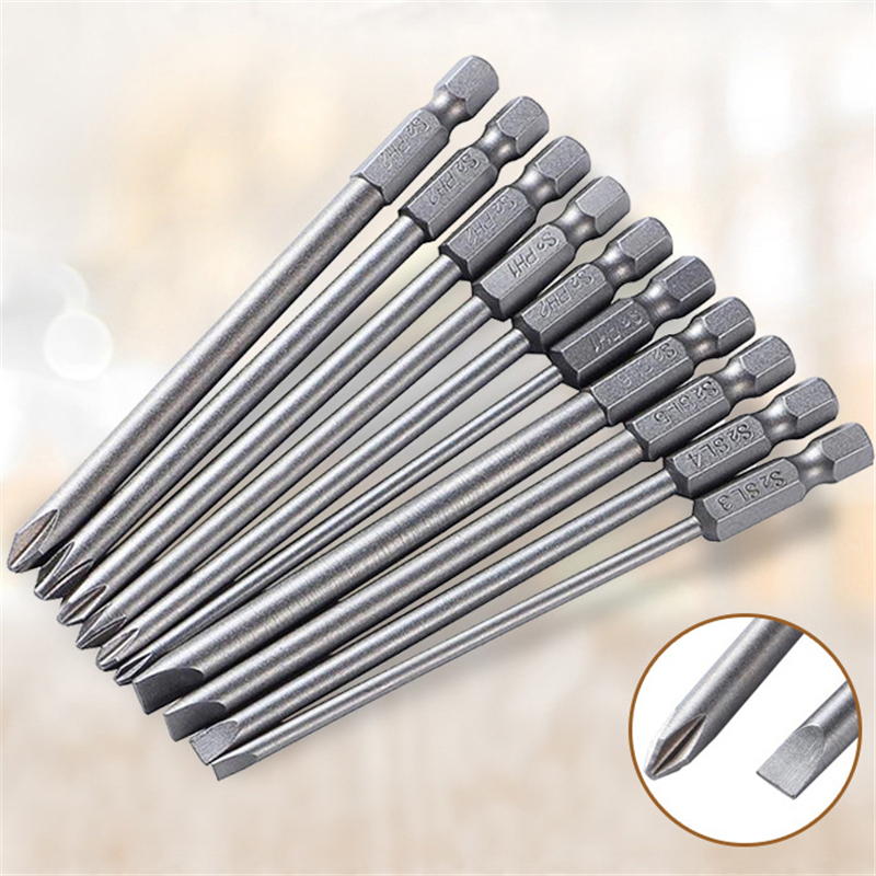 Screwdriver Set Strong Magnetic Batch Head Steel Slotted Phillips Screw Driver Bits Car Repair Utility Electric Tool Accessories