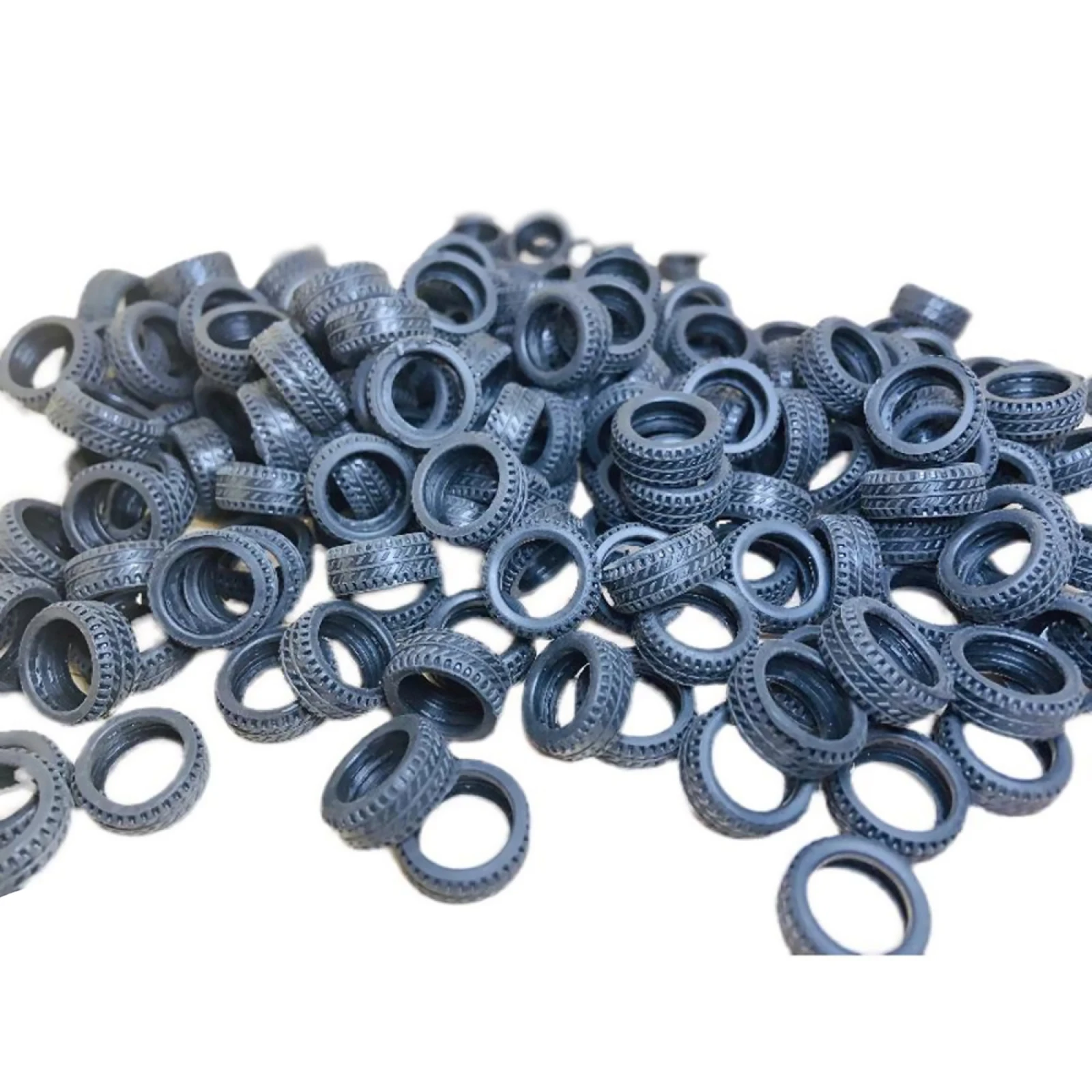 

50Pcs/Set 1/32 Car Model Rubber Tires Scene Accessories Tire Skin Diameter 20mm Diorama Rubber Wheel Tire RC Car Parts 8mm Width