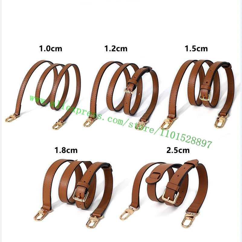 Real Leather Adjustable Bag Strap Carry Belt Bag Parts For Designer Women Handbag Lady Pochette Purse Duffle 6 Colors