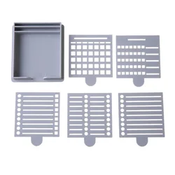 Enhanced Sticky Note Organizer Set with Stencil Templates (Without Sticky Notes)