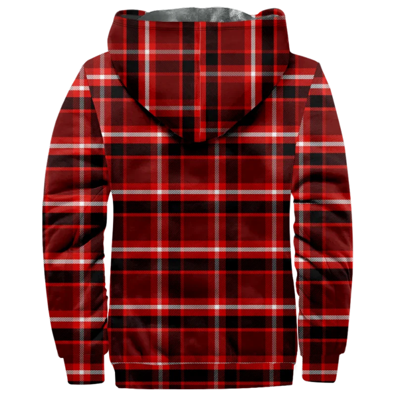 New Colorful Stripe Cotton Coat Hooded Sweater Casual Print Men's Fur Loop Arctic Velvet Zipper Patch Pocket Hooded Sweater a08