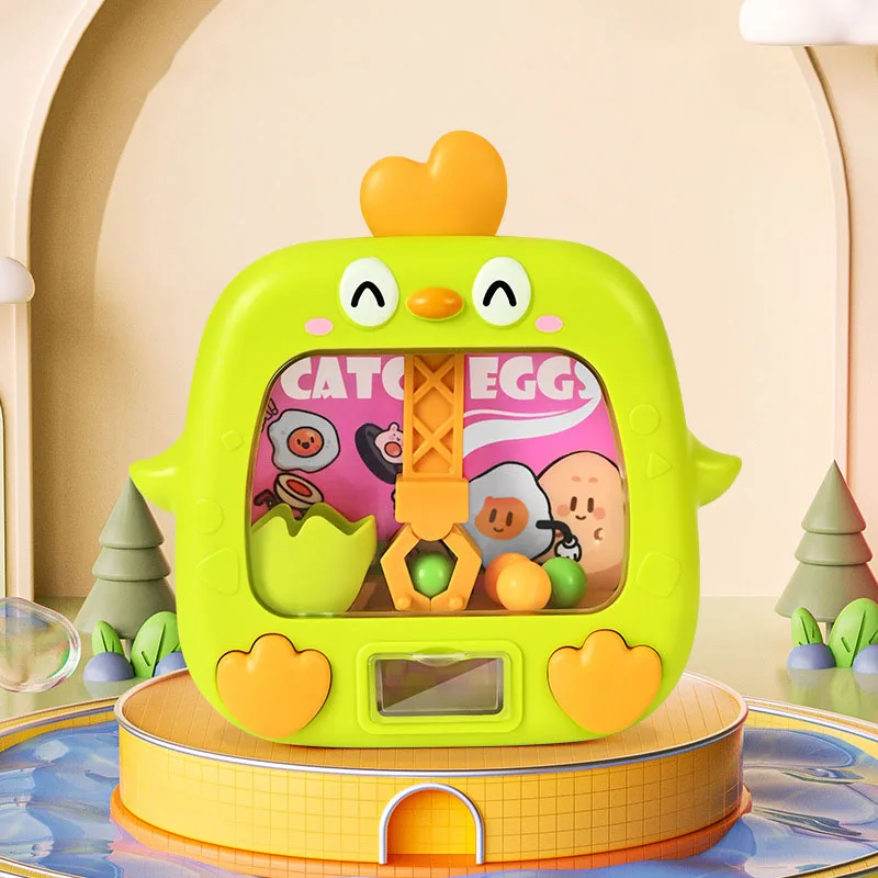 Kids Cartoon Cute Chick Catch Ball Machine Toys Creative Catch Doll Machine Mini Handheld Catch Ball Machine Game Puzzle Toys 5