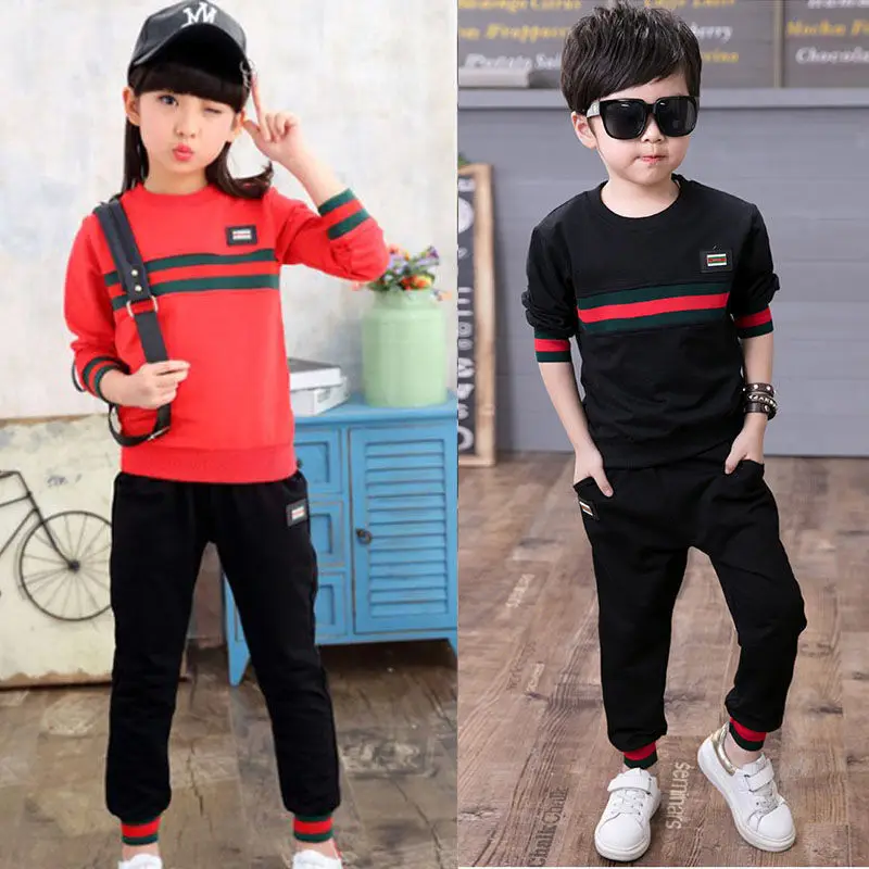 Children's Clothing 2022 Autumn New Cotton Korean Fashion Casual Children's Two-piece Children Boy Striped Suit - Image 4