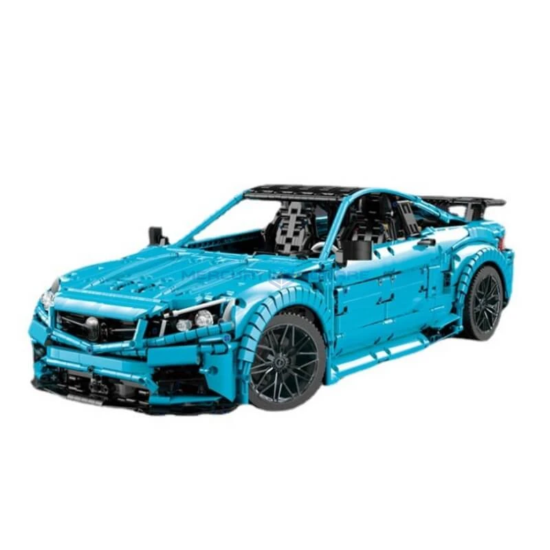 Blue C6 1:8 Modello Building Blocks Super Fast Racing Car Moc T5002 Speed High Tech Vehicle Bricks Set Regalo Giocattolo Per Bambini Ragazzi