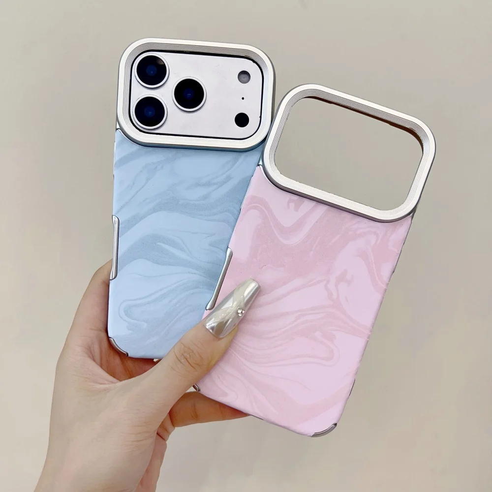 Glossy Water Ripple TPU Phone Case with Soft Bumper - Aesthetic Cover
