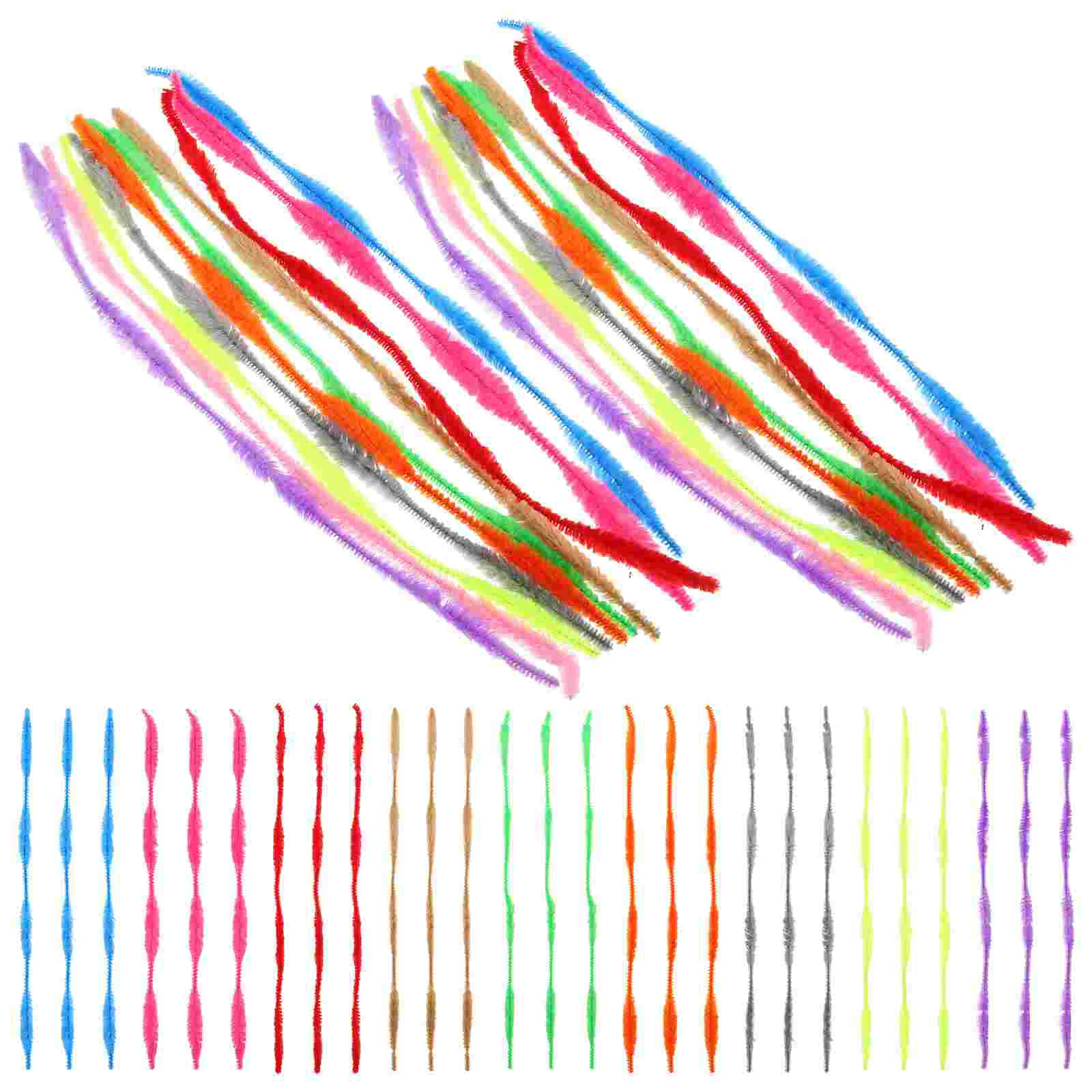 

200pcs Thicken DIY Craft Kids Wave Stick Funny Twisting Rod Educational Toy (200pcs/Set)