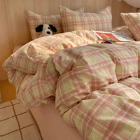 100% cotton Soft Bedding Set Stripe Printing Duvet Cover with Pillow Case Bedclothes Bedspread Pillowcases Comforter Sets 3