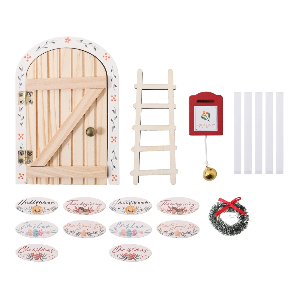 Miniature Fairy Door & Baby Room Wall Decor: Wooden Dollhouse Ornament & Keepsake Box Gift