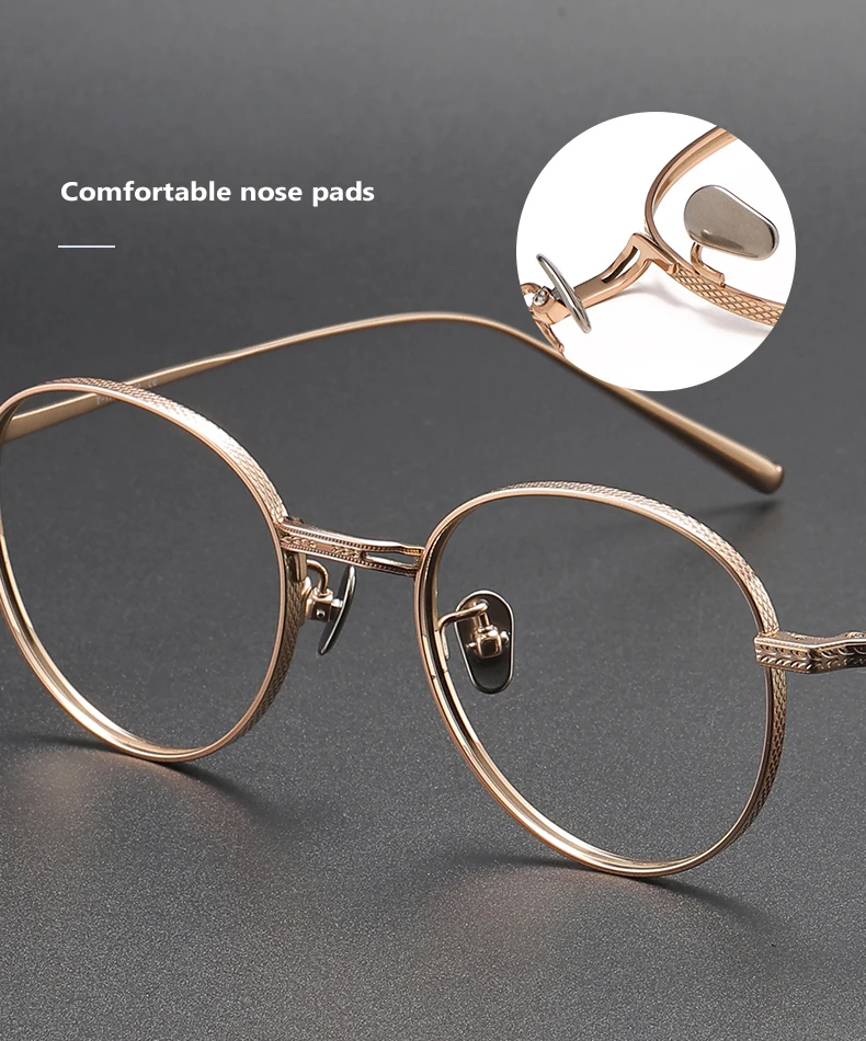 Oveliness Unisex Full Rim Round Titanium Eyeglasses - Lifestyle Image