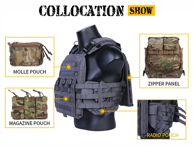Emerson CP Style LV-MBAV Tactical Vest Hunting Shooting Airsoft Bulletproof  Vest Plate Carrier Molle Fits Chest Rig w/ Mag Pouch - Price history &  Review, AliExpress Seller - JetoForce Store