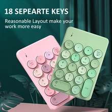 

Wireless Numeric Keyboard Bluetooth Keypad Mini Numpad Mix Color Candy Protable For Laptop PC Computer Windows Teclados