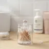 3pcs Makeup Cotton Swab Box Jar Ball Pad Clear Round Stackable Storage Holder Multi Purpose Lipstick Bathroom Storage Supplies 5