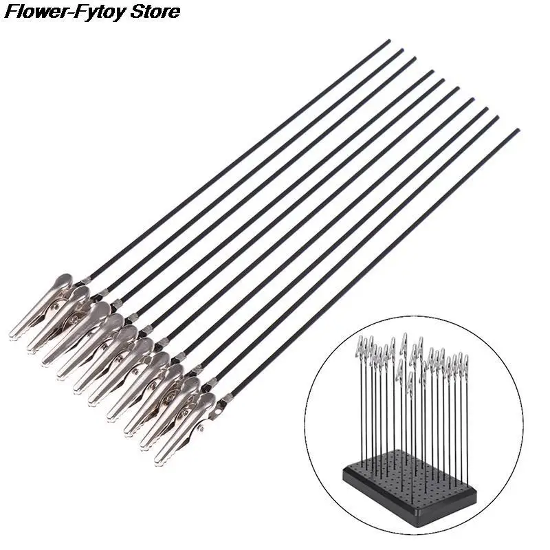 10/20X Clip A Coccodrillo Airbrush Modeler Bastoncini Per Pittura A Colori In Metallo 17.8Cm Per Kit Di Modellismo Strumenti Nuovo