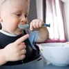 1 Pair Silicone Spoon for Baby Bendable Soft Fork Children Feeding Training Tableware Silicone Soft Fork Spoon Set Tableware 1
