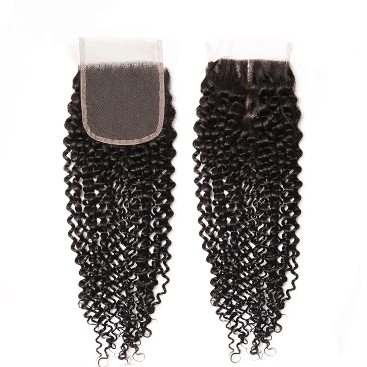 Human Hair Lace Product 4X4 Lace Closure Peruvian Straight Deep Water Wave Curly Closure Human Hair Natural Color Remy Hair Swiss Lace 10-24 inches