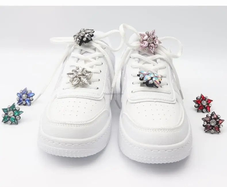 Bunte Edelsteine Schuh Charme Mode Strass Sneaker Charms Mädchen Geschenk Schuh dekoration af1 DIY Schnürsenkel Schnallen Schuhe Zubehör – Detail 10