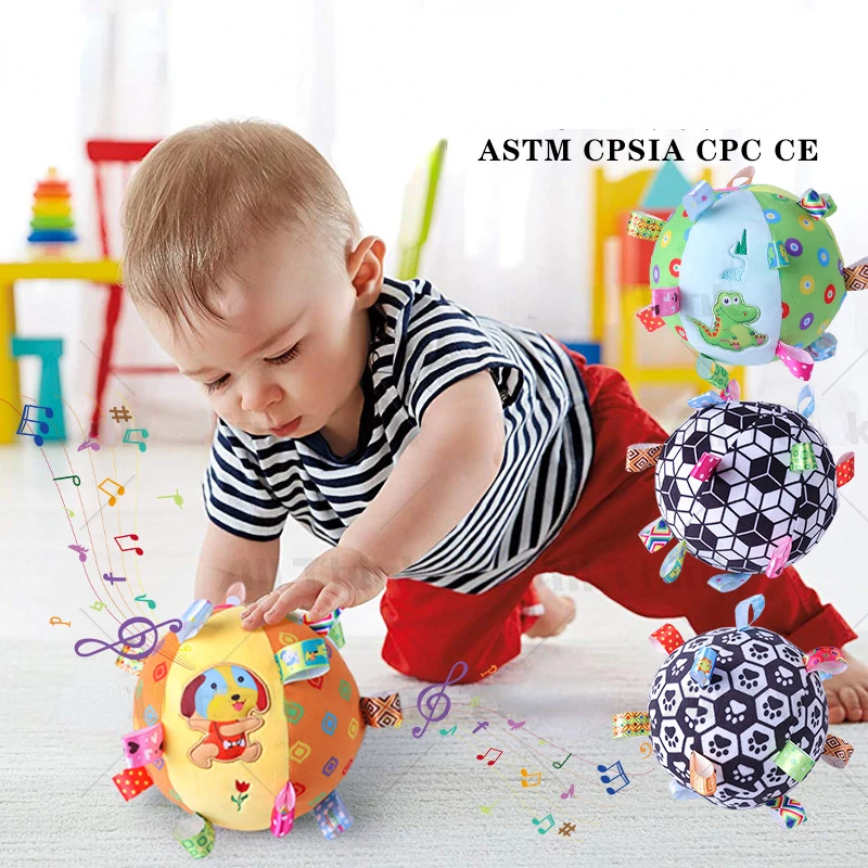 

Мягкий тканевый погремушечный шар, детские игрушки 0-12 месяцев, мягкий детский игровой мяч, мультяшное животное, палочка, ручной Колокольчик, развивающая сенсорная игрушка