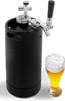 Pressurized Growler Tap System, 128oz Powder Coated Mini Keg Dispenser Portable Kegerator Kit, Co2 Pressure Regulator 1
