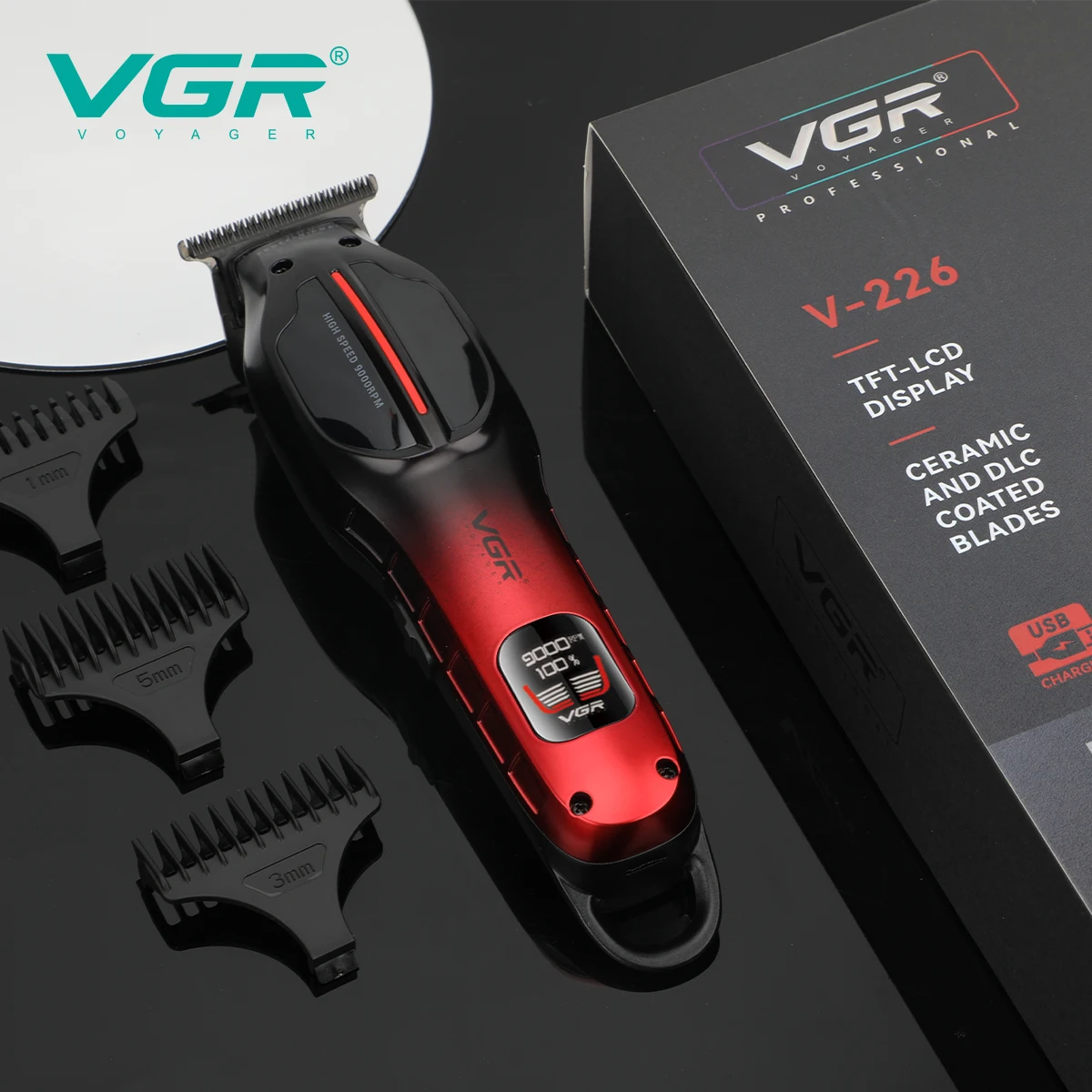 VGR ماكينة حلاقة لاسلكية ماكينة قص شعر كهربائية ما...