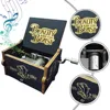 Wooden Music Box Beauty and Beast Hand Cranked Home Decoration Carved Musical Box Valentine's Day Birthday Gif 1