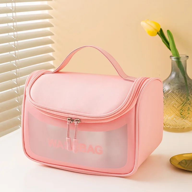 2024 Korean Ins Style Portable Cosmetic Bag Large Capacity Waterproof Hook Wash Bag Cosmetics Portable Storage Bags for Women