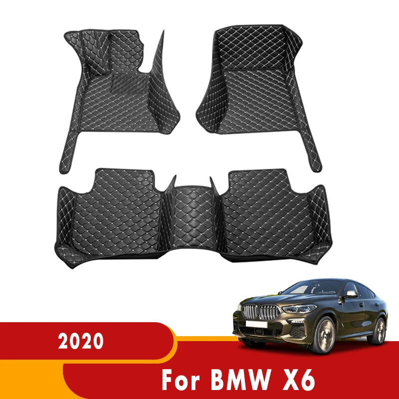 

Автомобильные коврики на заказ для BMW X6 2022 2021 2020, Водонепроницаемые кожаные Коврики для автостайлинга, аксессуары для интерьера, накладки для ног, коврики, детали