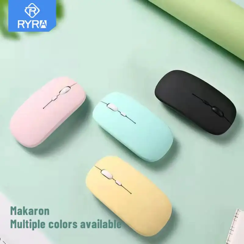 

RYRA Macaron Tablet Phone Computer Bluetooth Wireless Mouse Rechargeable 2.4G USB Wireless Mouse Portable Mouse For PC Laptop