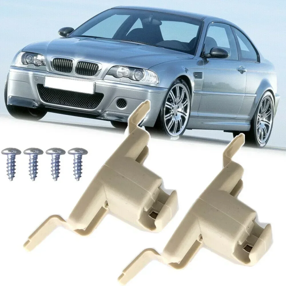 BMW 3, 5, 7 시리즈, E46, E38, E39, E53 용 거치대 브래킷 마운트, 자동차 선바이저 클립, 거치대 클립 51168243575, 2x