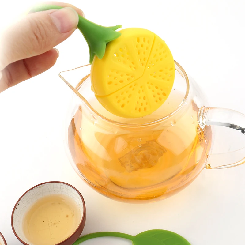 Creative Tea Infuser Ball Silicone Teaware Tea Leaf Strainer Diffuser Teapot Tool Strawberry Lemon Bag Teabag Kitchen Accessorie tea infuser