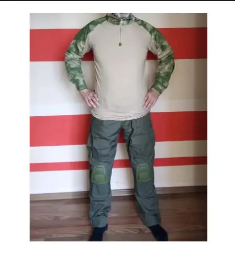 Men Tactical Suits Outdoor Paintball Clothing Uniform Shooting Combat Camouflage Shirts Cargo Knee Pads Pants 4