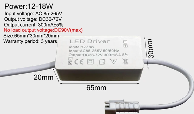 Driver LED 5 Pezzi 1-3W 4-7W 8-12W 12-18W 18-24W 24 - Foto 8