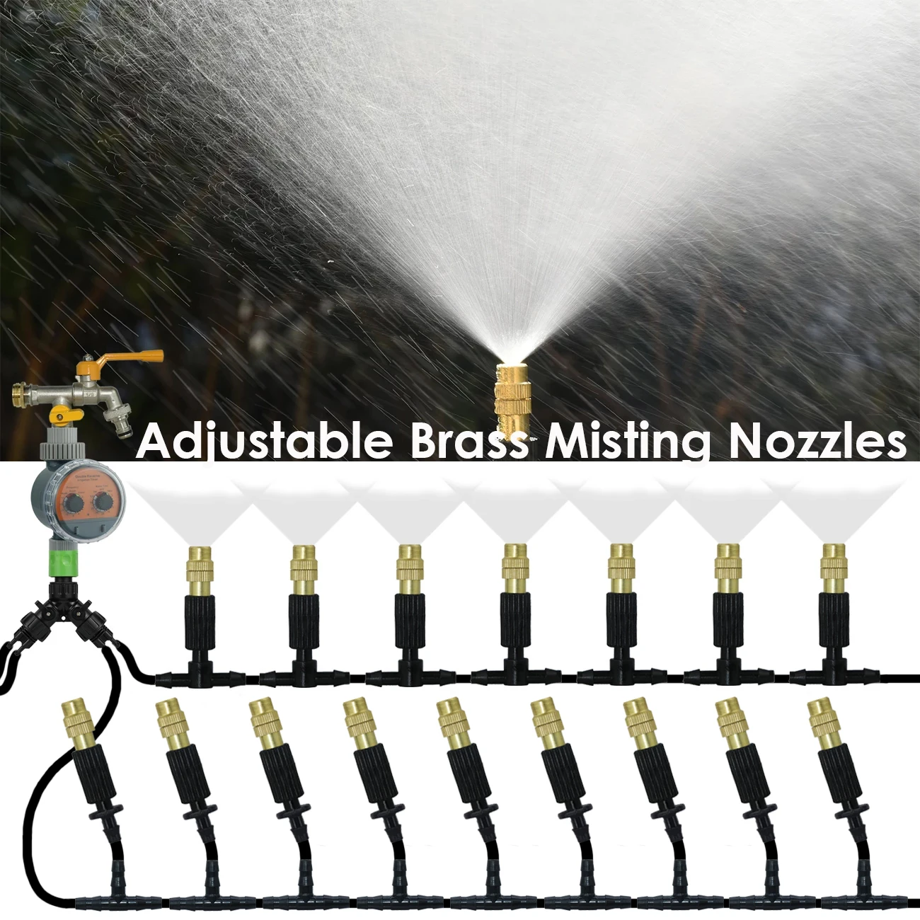 KESLA 5M-50M DIY Automatische Micro Bewässerung System Tropf Bewässerung Kit Nebel Spray Kühl Düsen für Garten Topf Blume Sonnenschirm – Detail 3