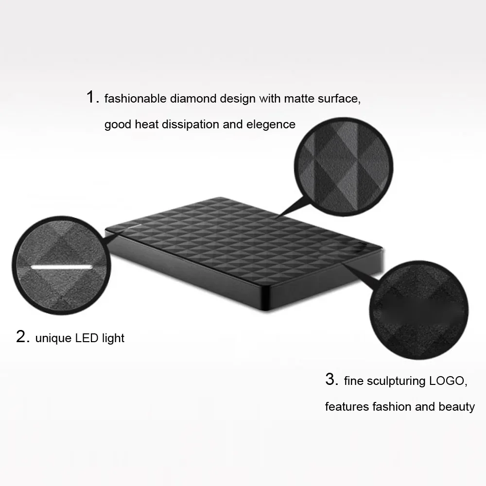 Portable HDD 2.5inch ssd Drive 500GB 1TB 2TB USB 3.0 External 4TB 8TB For Xiaomi Laptop