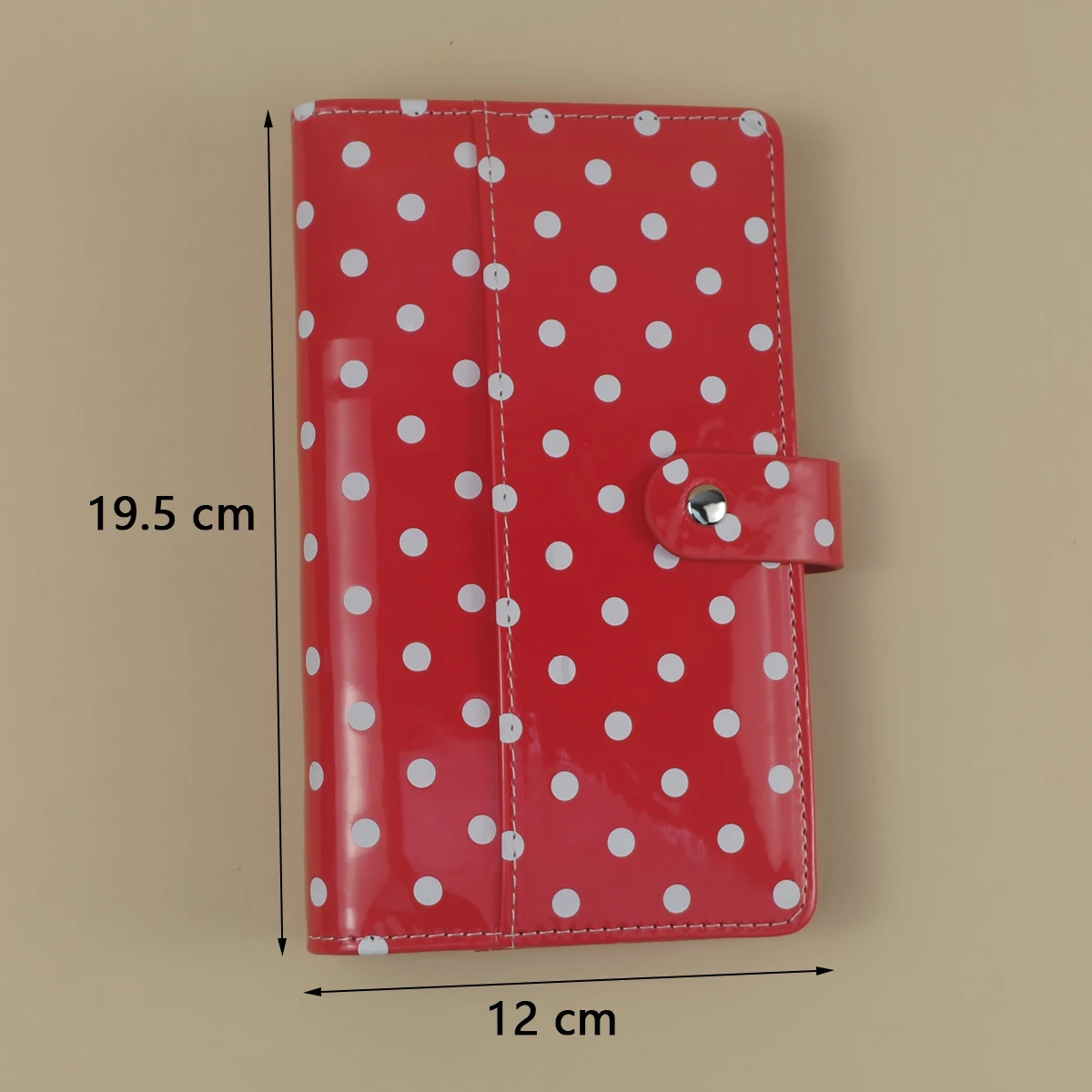 Vintage Red Glossy Patent Leather Binder - Portable A6 Loose-Leaf Travel Journal & Refillable Organizer Notepad
