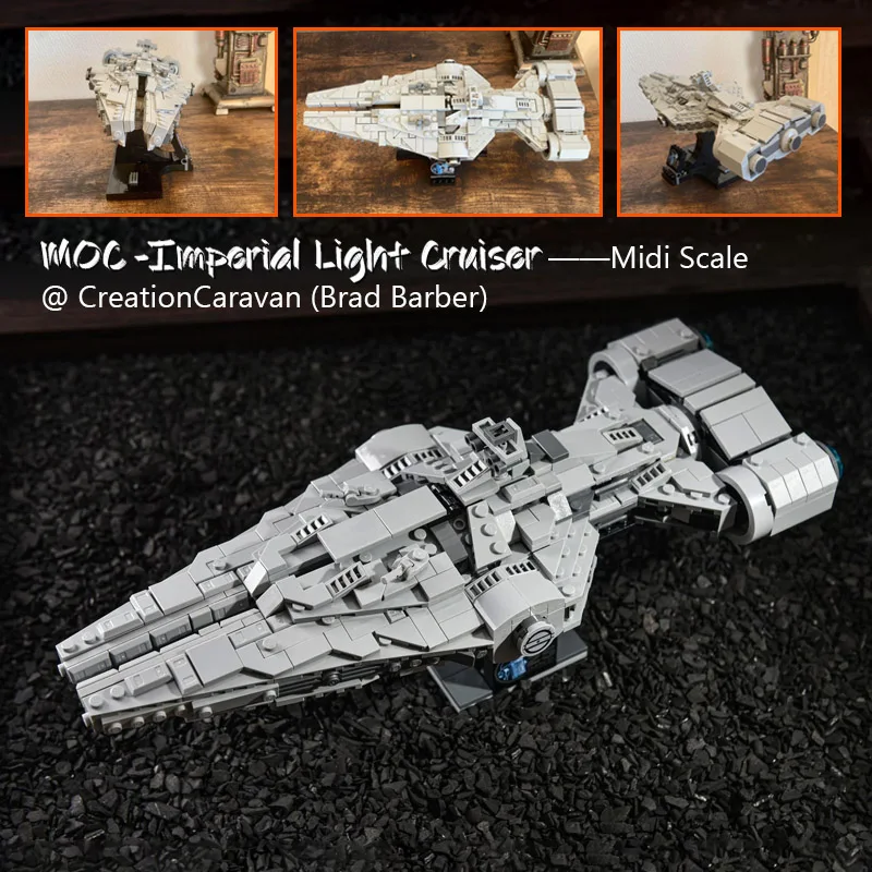 Kreatives Bauset: MOC Raumimperialer Kreuzer in Midi-Größe 654 Teile