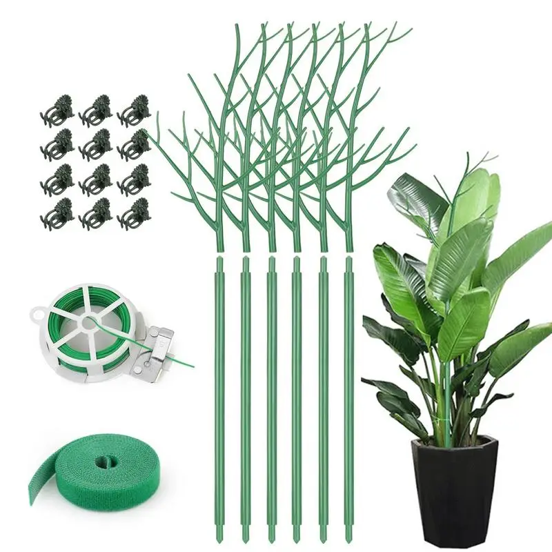 

Plant Climbing Support Twig Plant Sticks 6-Piece-Set Removable Garden Plant Support Stake Kit Structures Detachable Stakes
