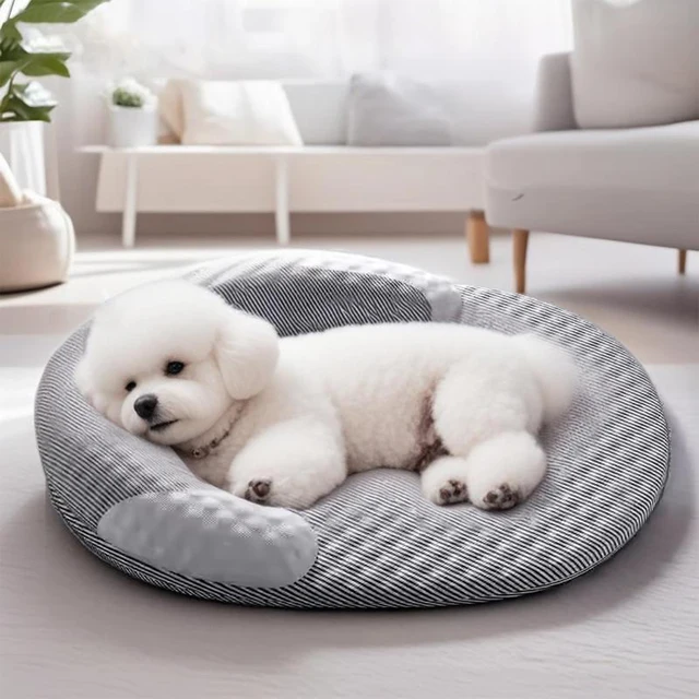 Dog Cooling Pad Mat with Pillow for Pet Puppy Cat Ice Cold Bed Sleeping Dog Cooling Mat Accessories Detachable Washable Mattress