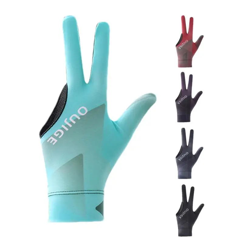 3 Finger Single Pool Gloves Non-Slip Pool & Billiards Gloves Breathable Wear-Resistant Cue Action Billiards Accessories