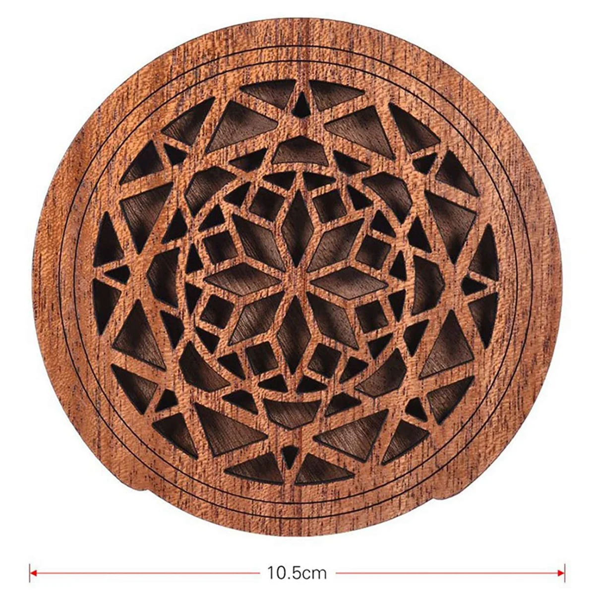 BAAU 3X Guitar Wooden Soundhole Sound Hole Cover Block Feedback er Mahogany Wood for EQ Acoustic Folk Guitars,Style 1