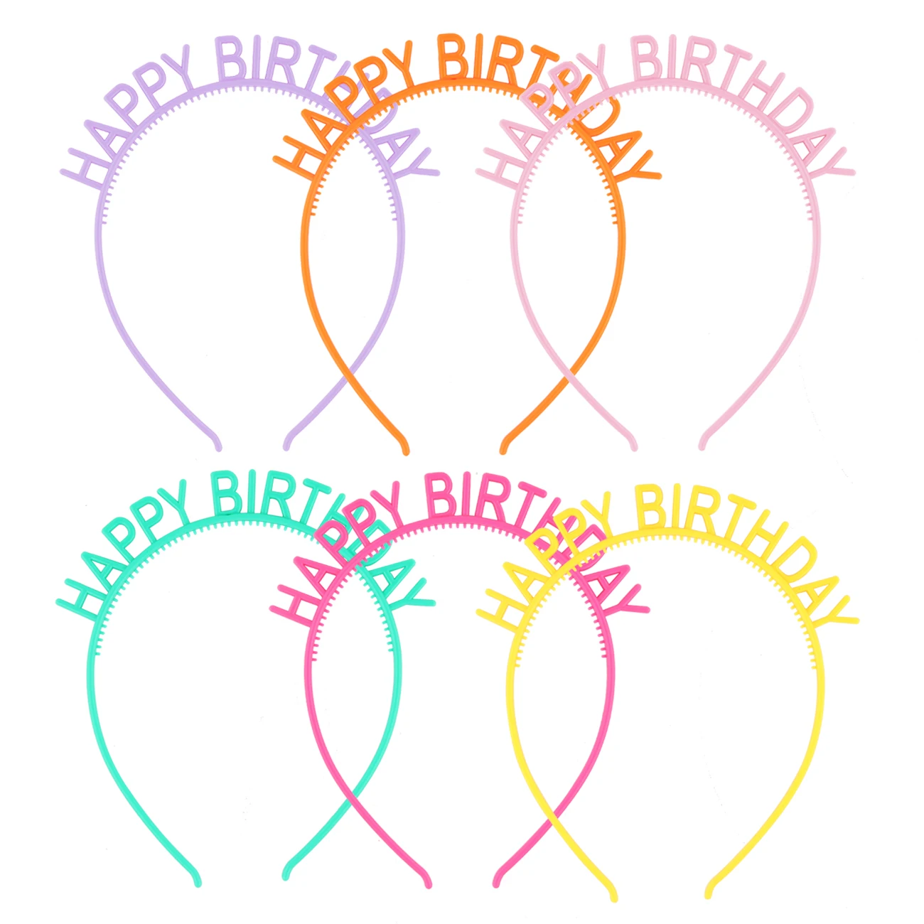 1-6pcs Candy Color Girls Hair Bands Happy Birthday Letter Headband Girl'S Photo Atmosphere Headpieces Party Hair Accessories five finger beam lamp rgbw 4in1 led light dmx512 control dj disco club party holiday dance concert stage background atmosphere