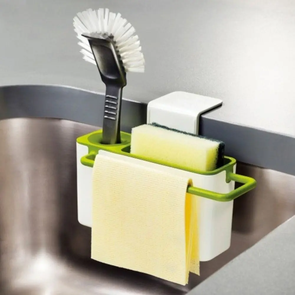 

Пластиковый держатель для губки, многофункциональный зеленый самосливающийся сливной стеллаж, держатель для кухонной раковины