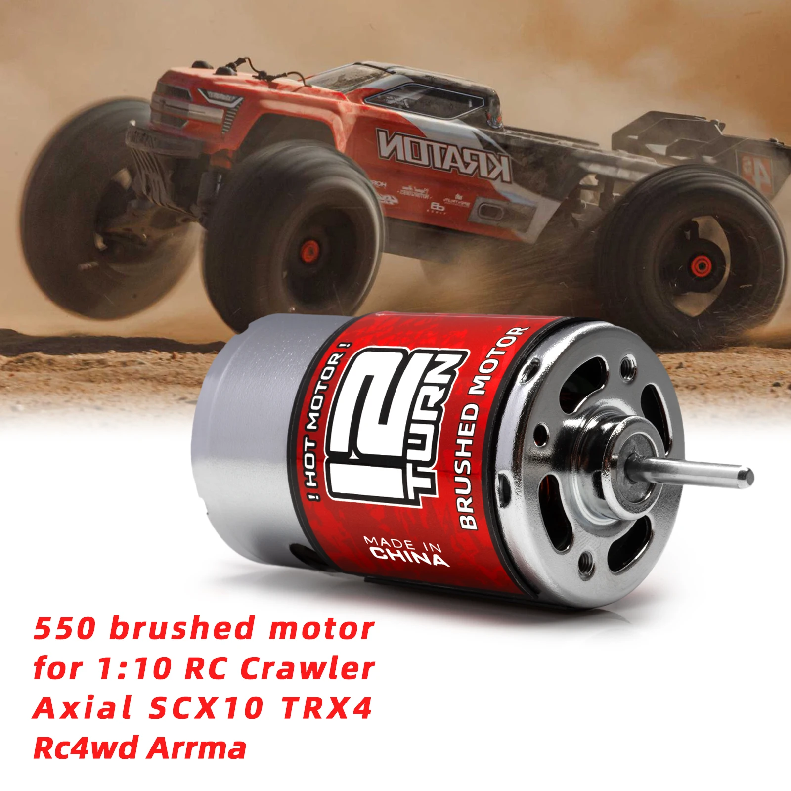 thumbnail image 2 of RC Motor 540 Motor 80T Brushed Motor RC Car Boat Electric Motor ForAXIAL SCX10 90046 1/10 RC Car Upgrade Parts Accessories 2 of 13