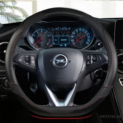 Luxurious D - Shape Leather Car Steering Wheel Cover (BLACK)