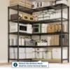 Heavy Duty Storage Shelves 4/5 Tiers Metal Shelving Unit Adjustable Organization Pantry Shelves for Kitchen Garage Commercial