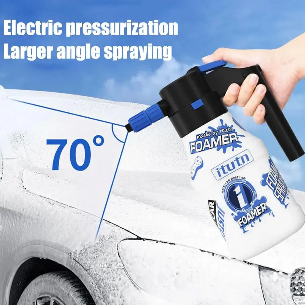 

1.5l Electric Foam Sprayer Foam Generator For Car Wash 2600mah Lithium Battery Foam Lance 1h Endurance Car Wash Towel Foam W7b6