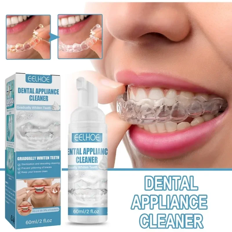 

Sdatter 60ML Denture Appliance Cleaner Orthodontic Foam Cleaner Braces Foam Cleaner Braces Stain Removal Oral Hygiene Dental Too