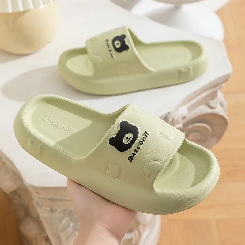 Soft Sole Anti Slippers Women's Summer 2024 New Home Bathroom Bathing Thick-soled Couple Cartoon Slippers Men's Summer 5