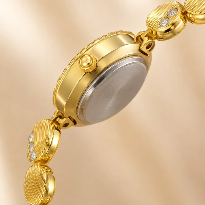 Women Bracelet Watches Top Brand Luxury Ladies Quartz Wrist Watches Unique Rhinestone Steel Band Elegant Female Clock Gift - 5