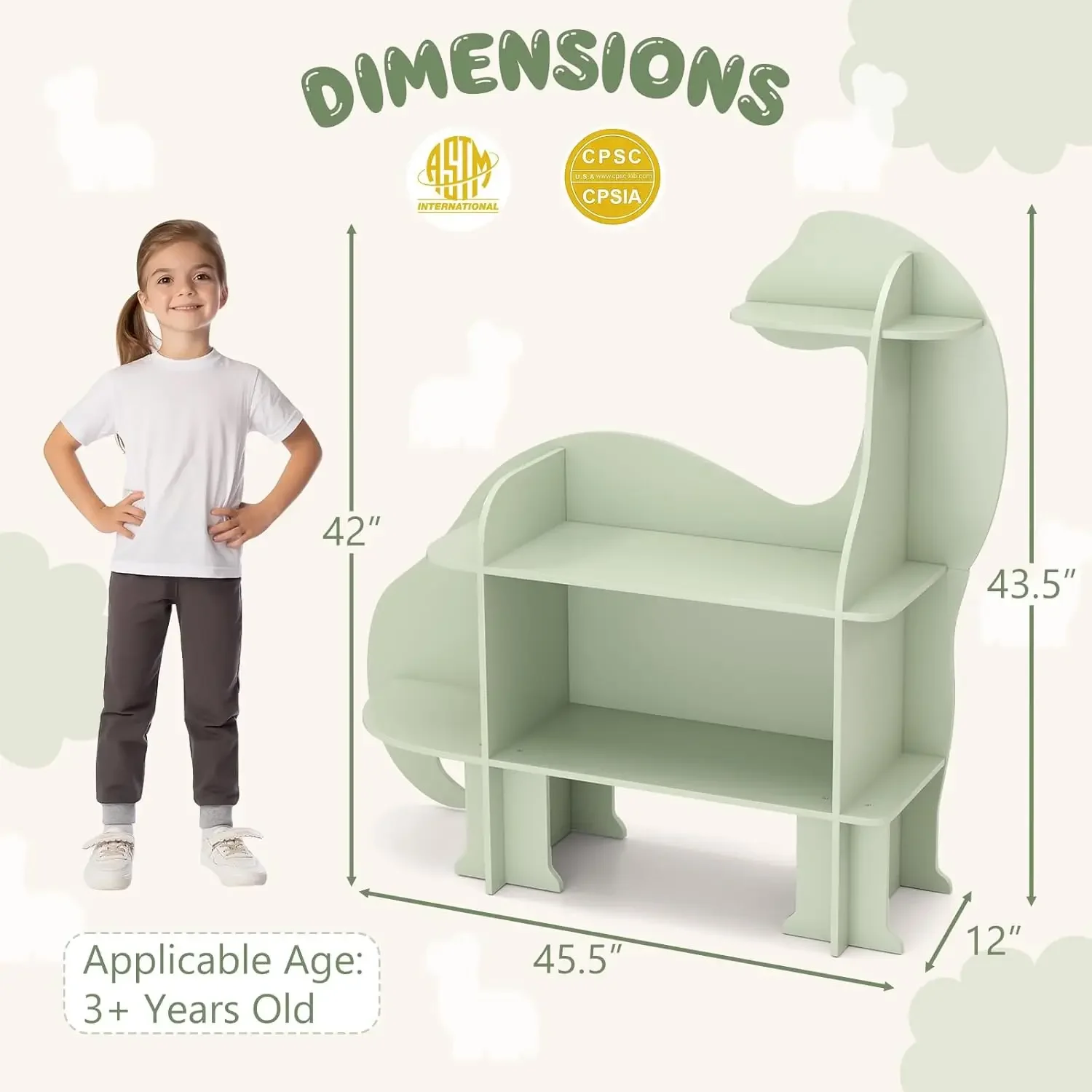 Kids Bookshelf, 3-Tier Toddler Montessori Shelf Book Rack, Toy and Book Storage for Kids, Wooden Children’s Bookcase 5