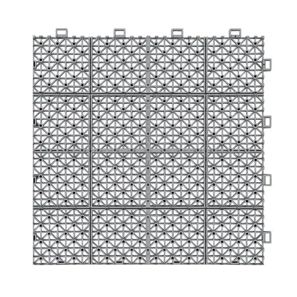 12 x 12 英寸灰色互锁甲板瓷砖塑料防水户外全天候防滑浴室淋浴阳台门廊坚固承重高达 6613 磅，玫瑰花图案 12 件装-32